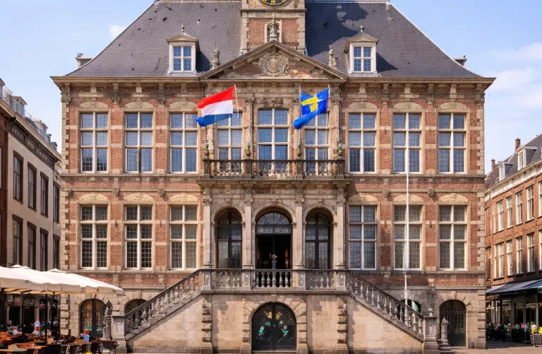 Website index Realistische foto van het stadhuis