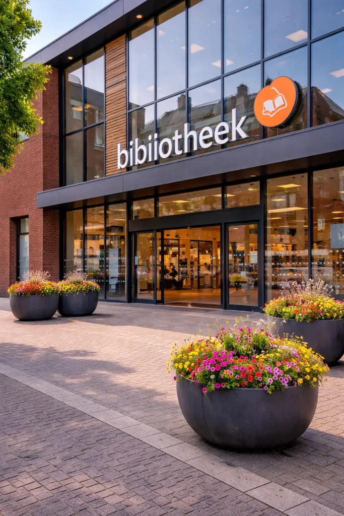 Realistische foto van de bibliotheek