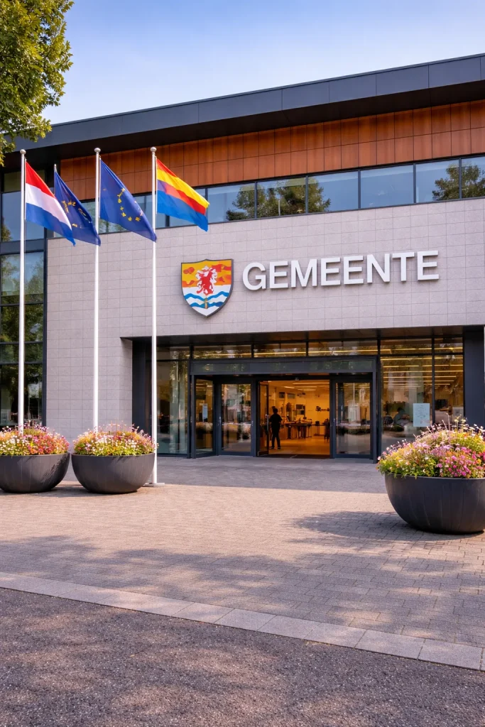 Realistische foto van het gemeentegebouw