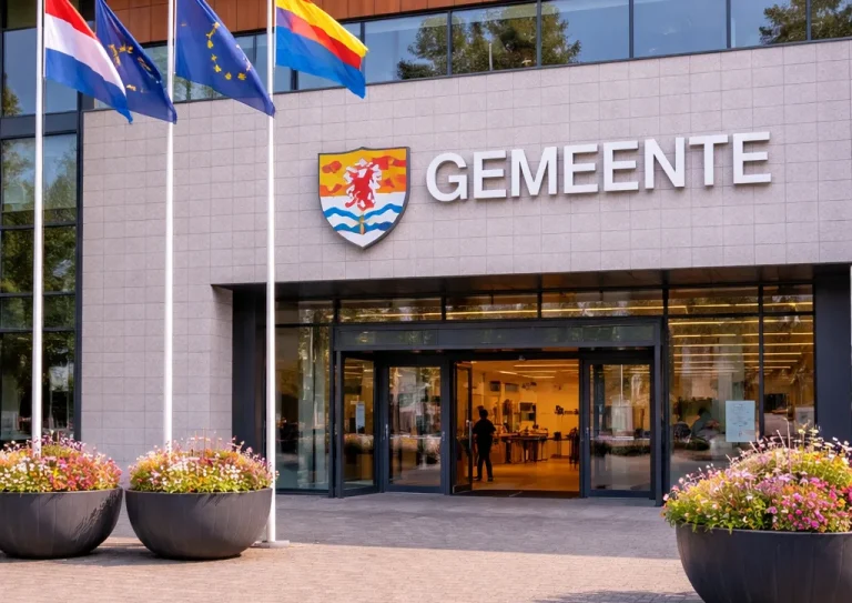Website index Realistische foto van het gemeentegebouw