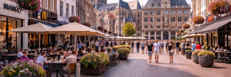 Website index Realistische foto van het stadscentrum