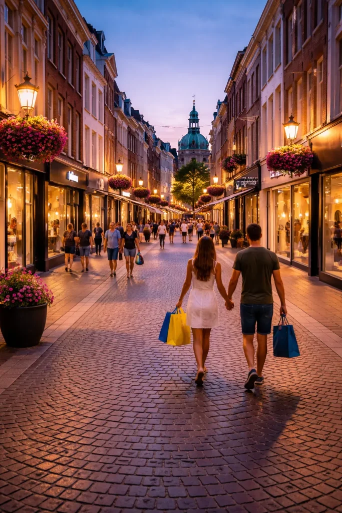 Sfeervolle avondfoto van het centrum